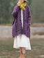 Plus Size Women Autumn Artsy Solid O-neck Cable Knit Sweater Coat