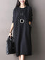 Plus Size Polka Dot Stretch Long Sleeve Dress