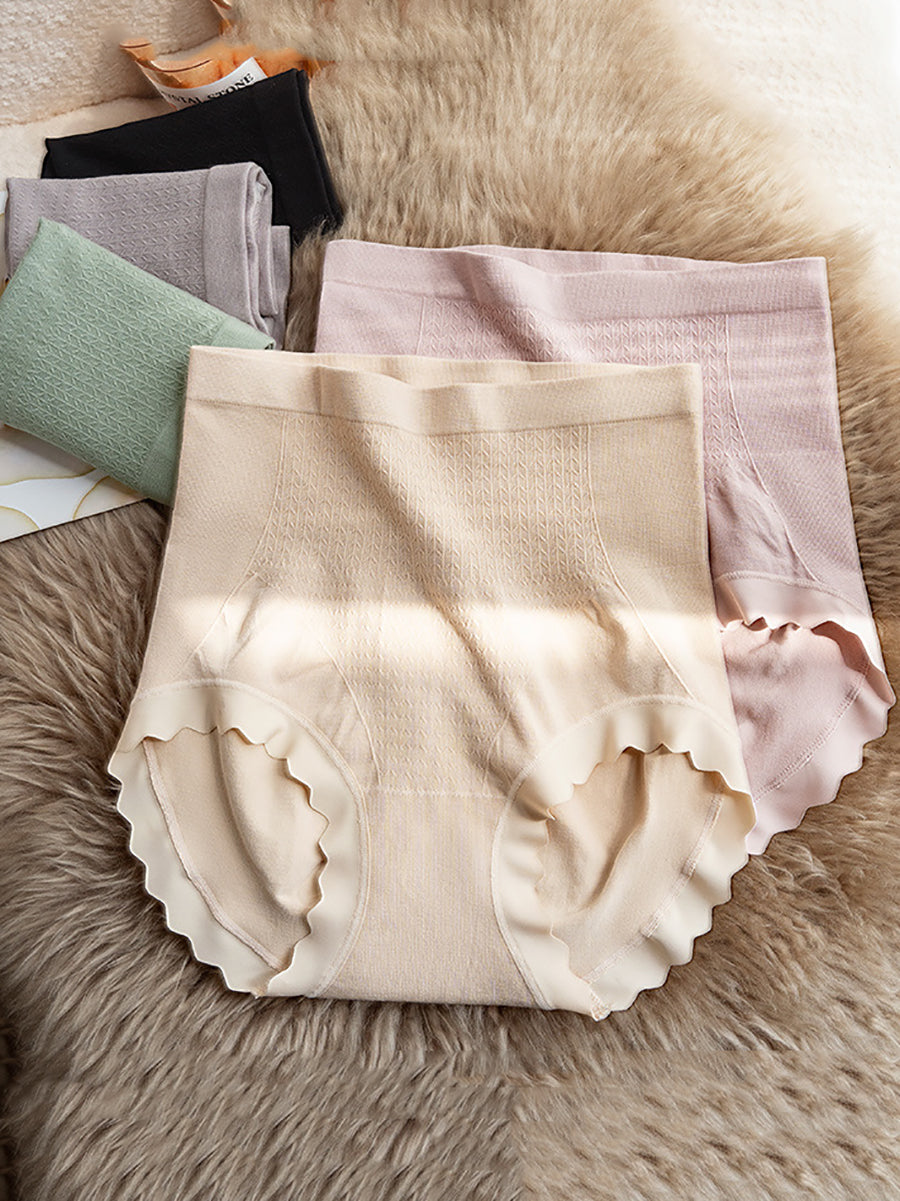 3 Pieces Women Casual Pure Color High Waist Underwear Main image