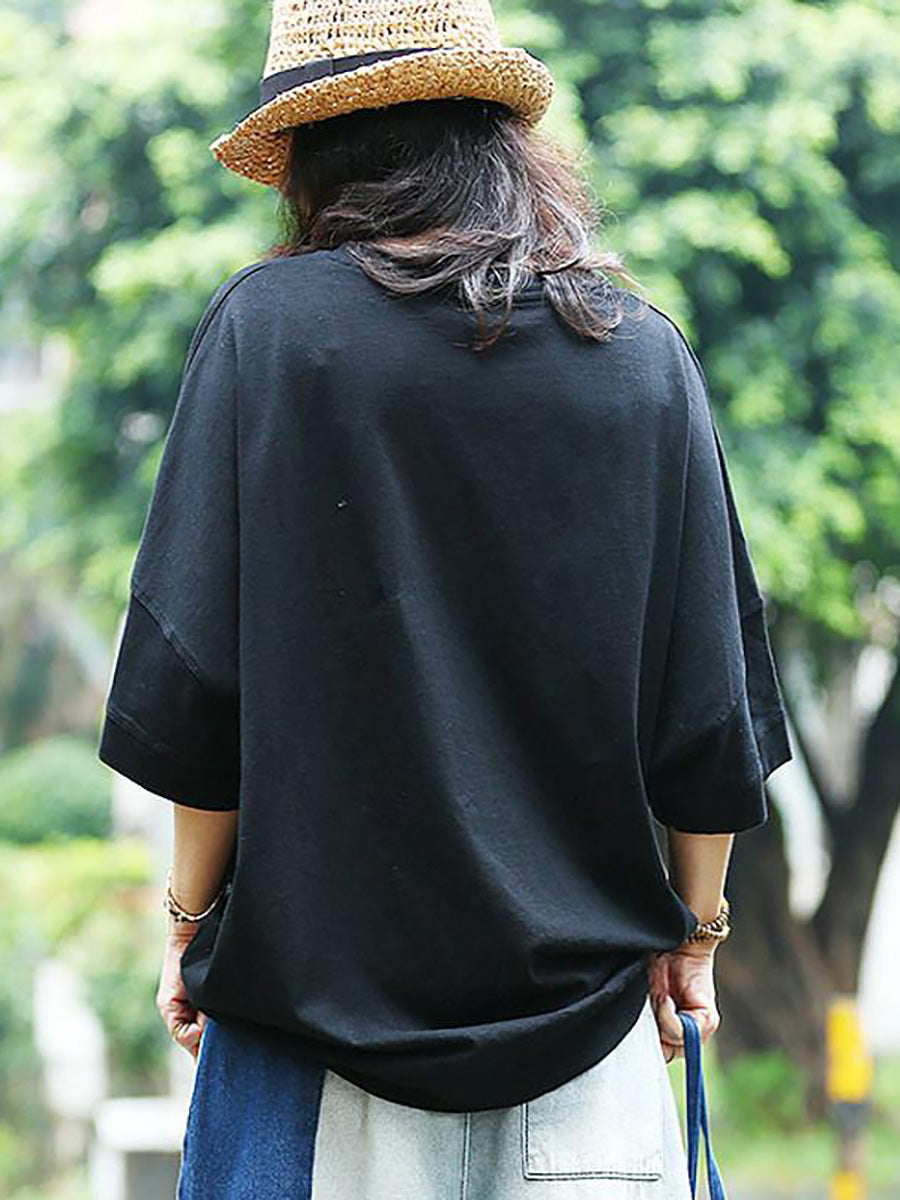 Plus Size - Women Animal Printed Loose Casual  T-shirt Secondary image