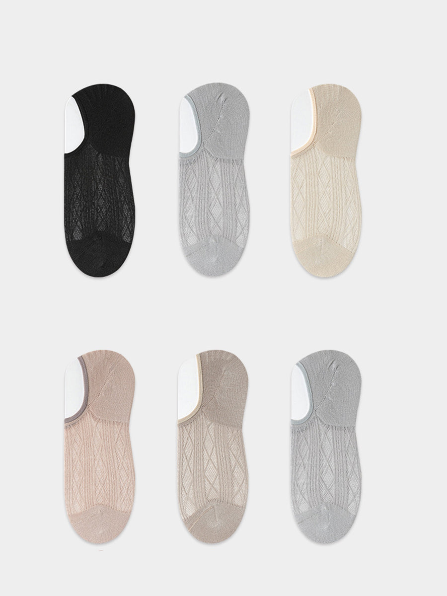 6 Pairs Women Summer Thin Short Socks