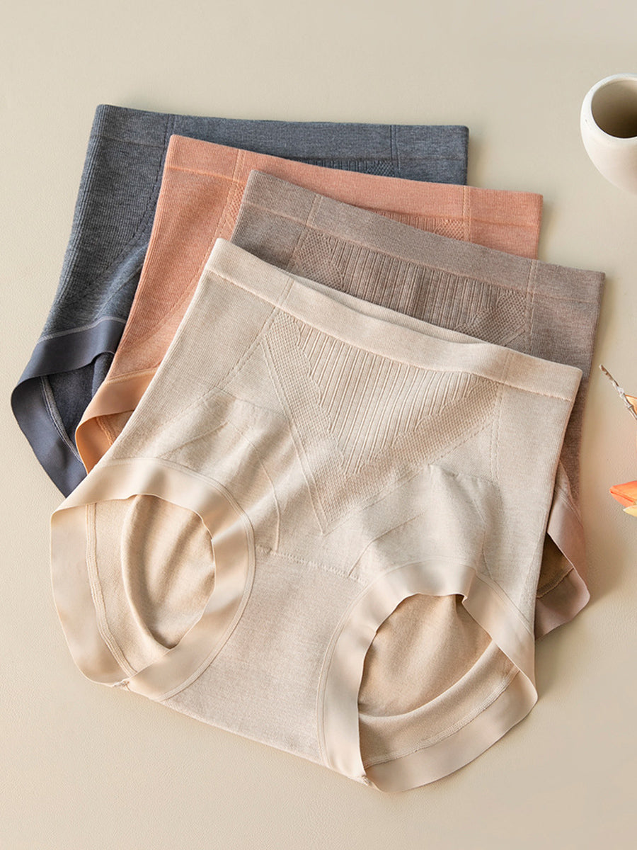 5 Pieces Women Casual High Waist Underwear