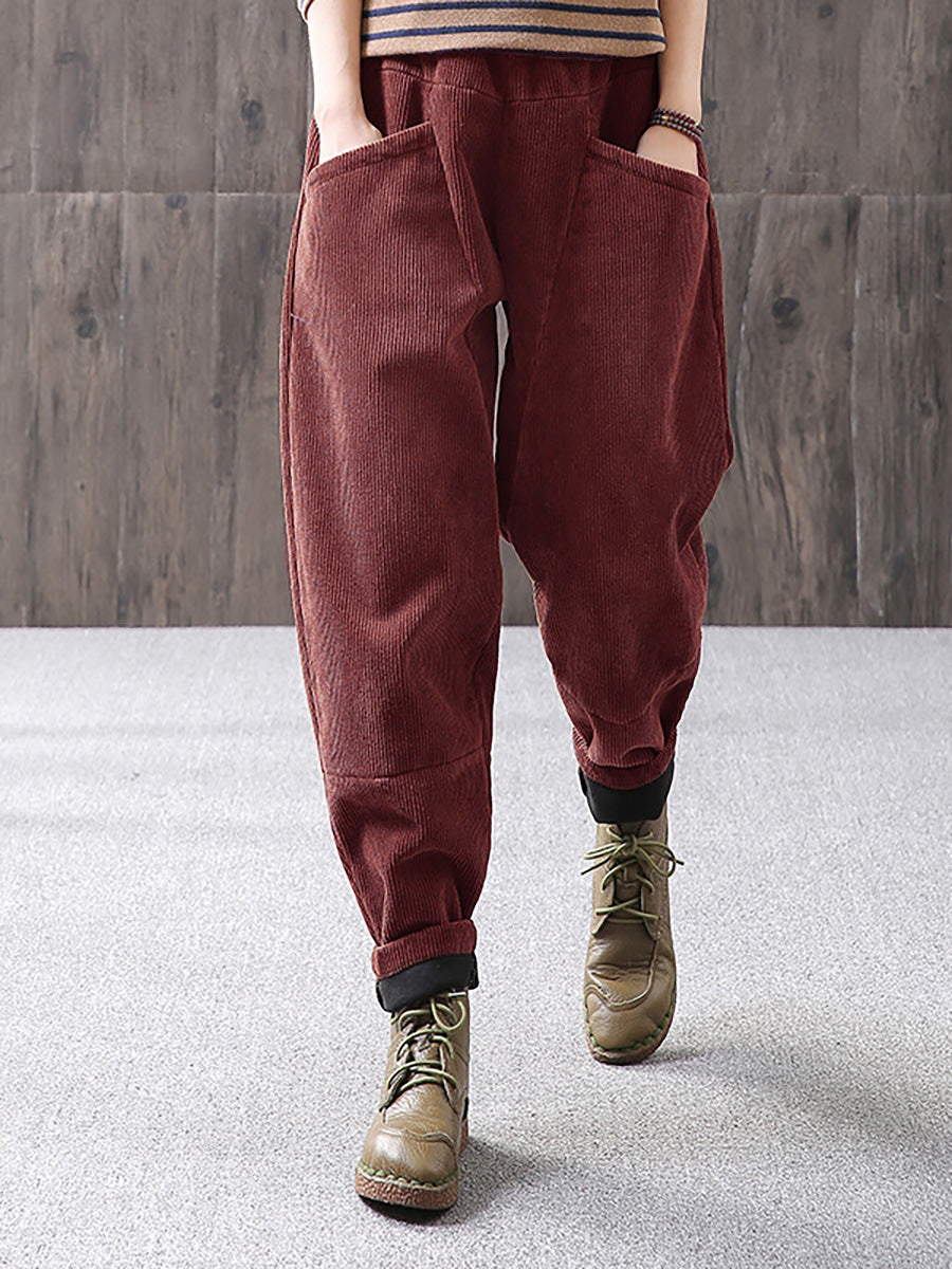 Plus Size Women Autumn 100%Cotton Harem Pants Secondary image
