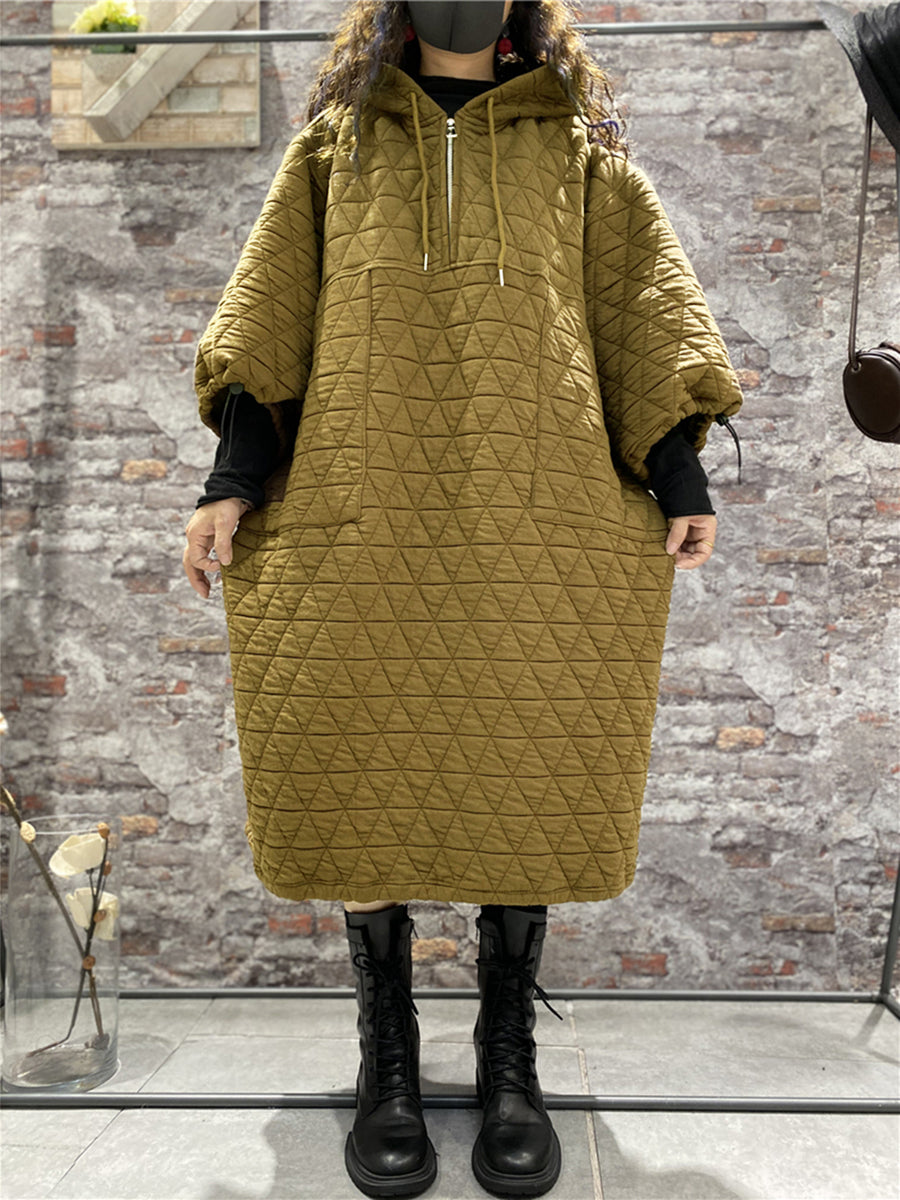 Plus Size Winter Women Wadded Clothes Hooded Dress Main image