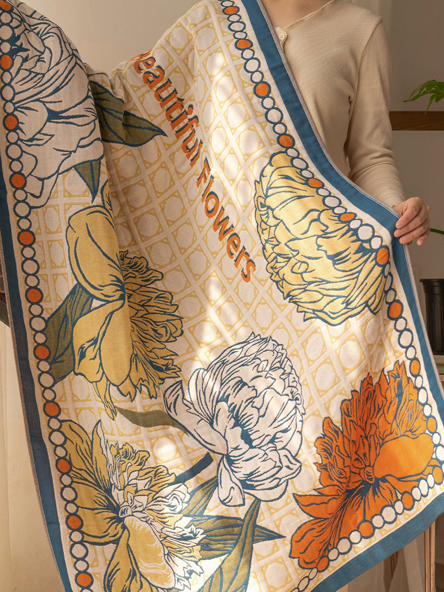 100%Cotton Flower Adult Tassel  Bath Towel Secondary image