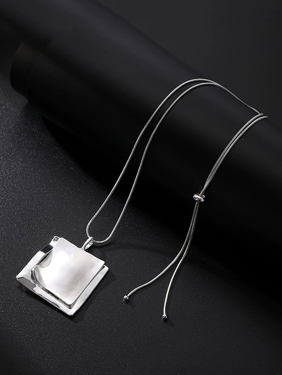 Fashion Square Alloy Long Pandent Necklace Secondary image
