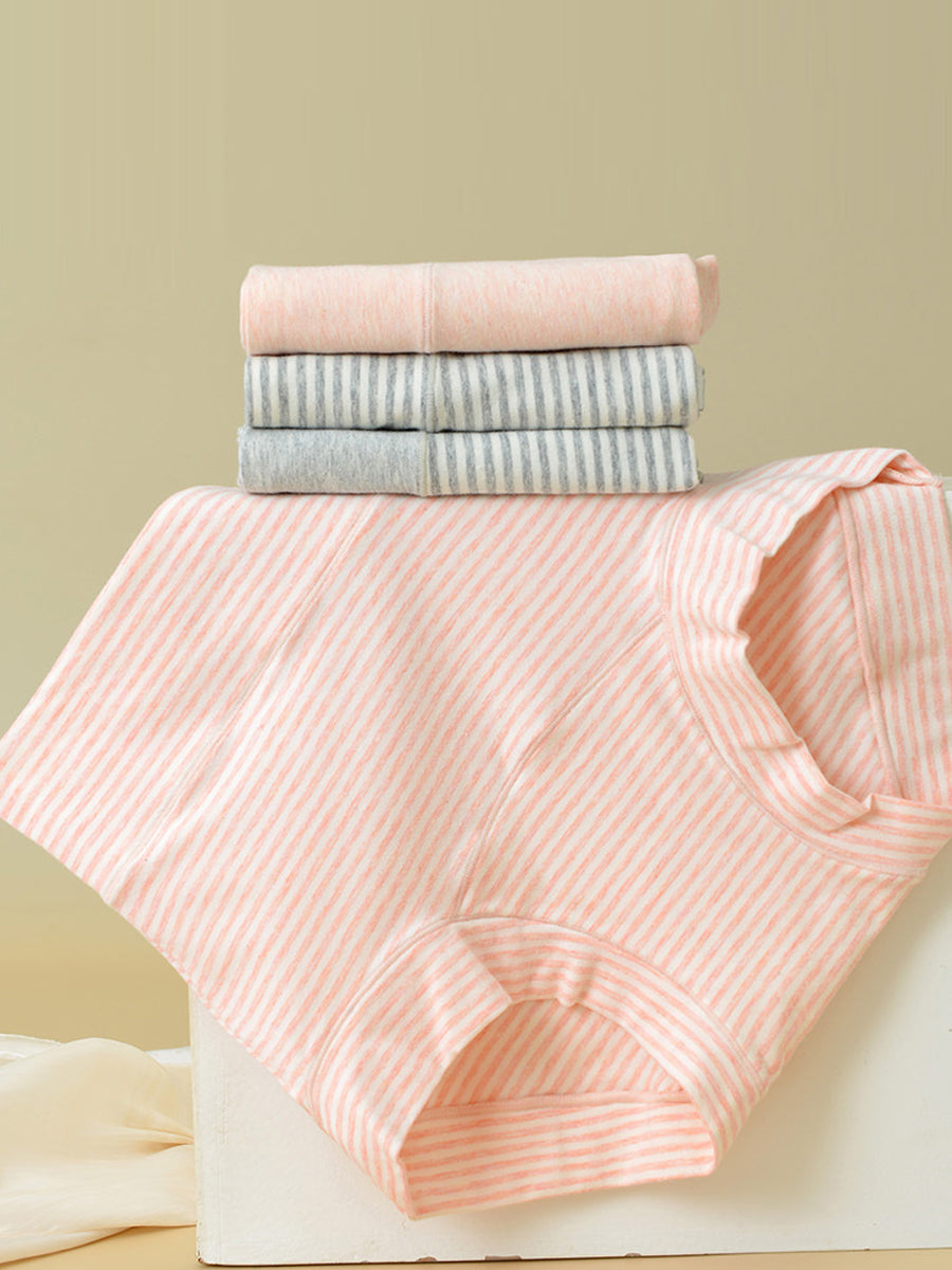6 Pieces Women Stripe High Waist Underwear