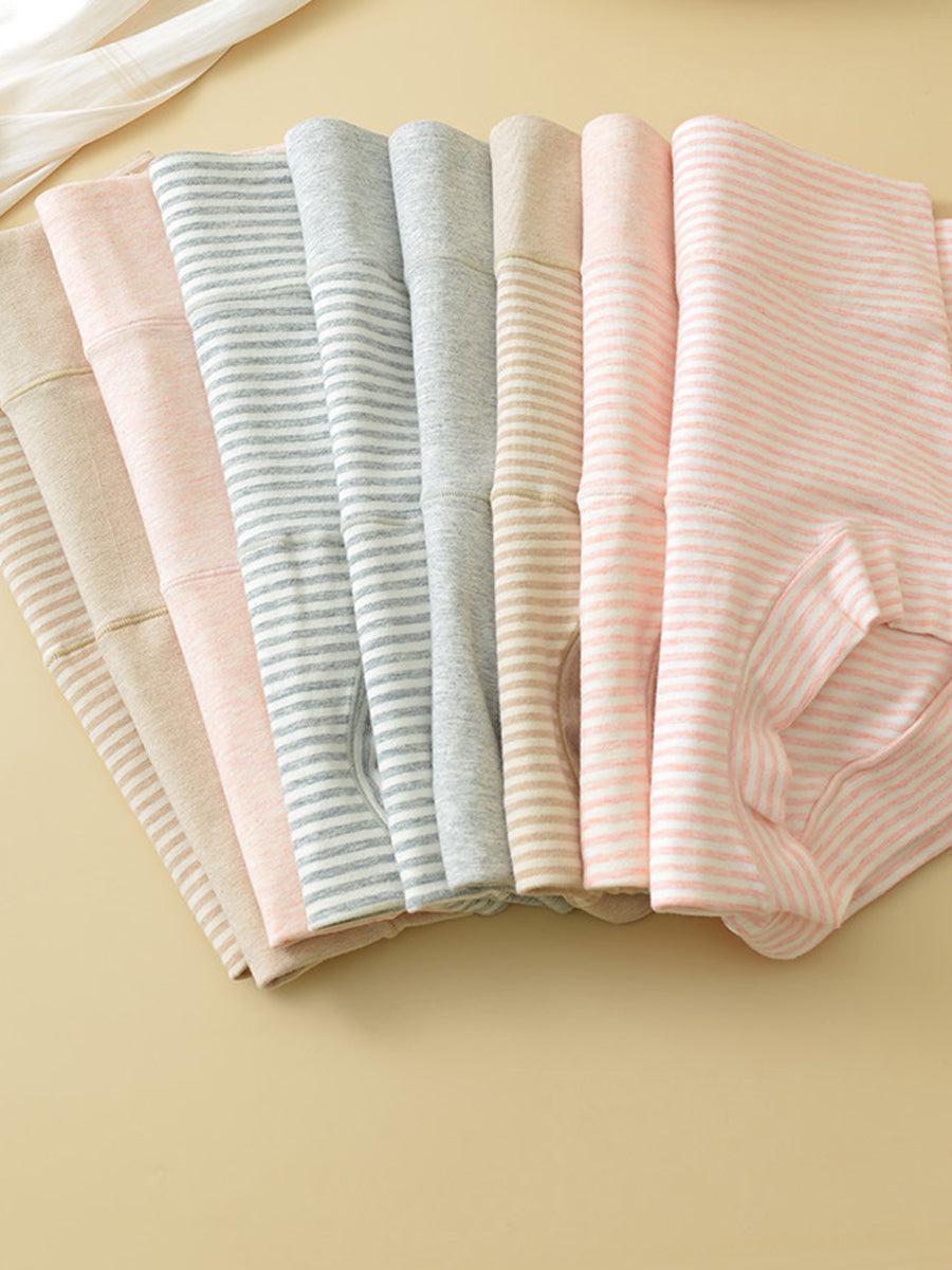 6 Pieces Women Stripe High Waist Underwear