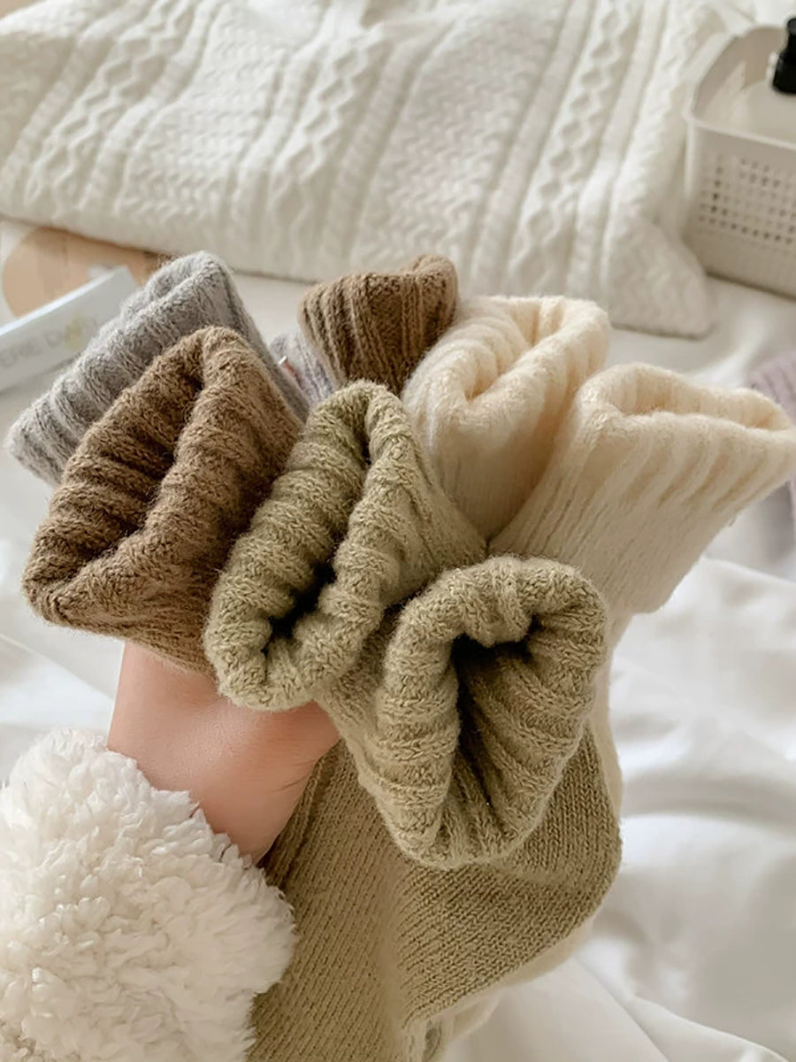 5 Pairs Women Winter Warm Soft Socks