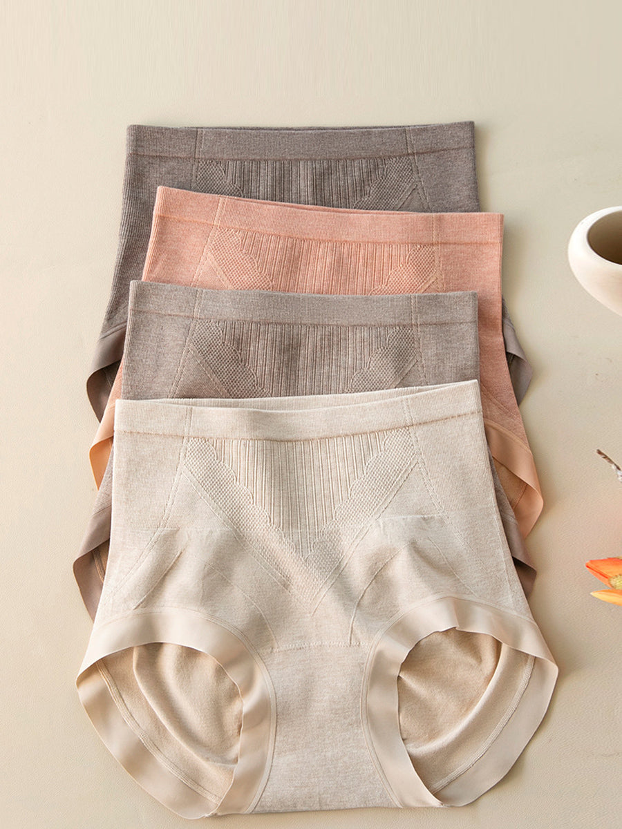 5 Pieces Women Casual High Waist Underwear