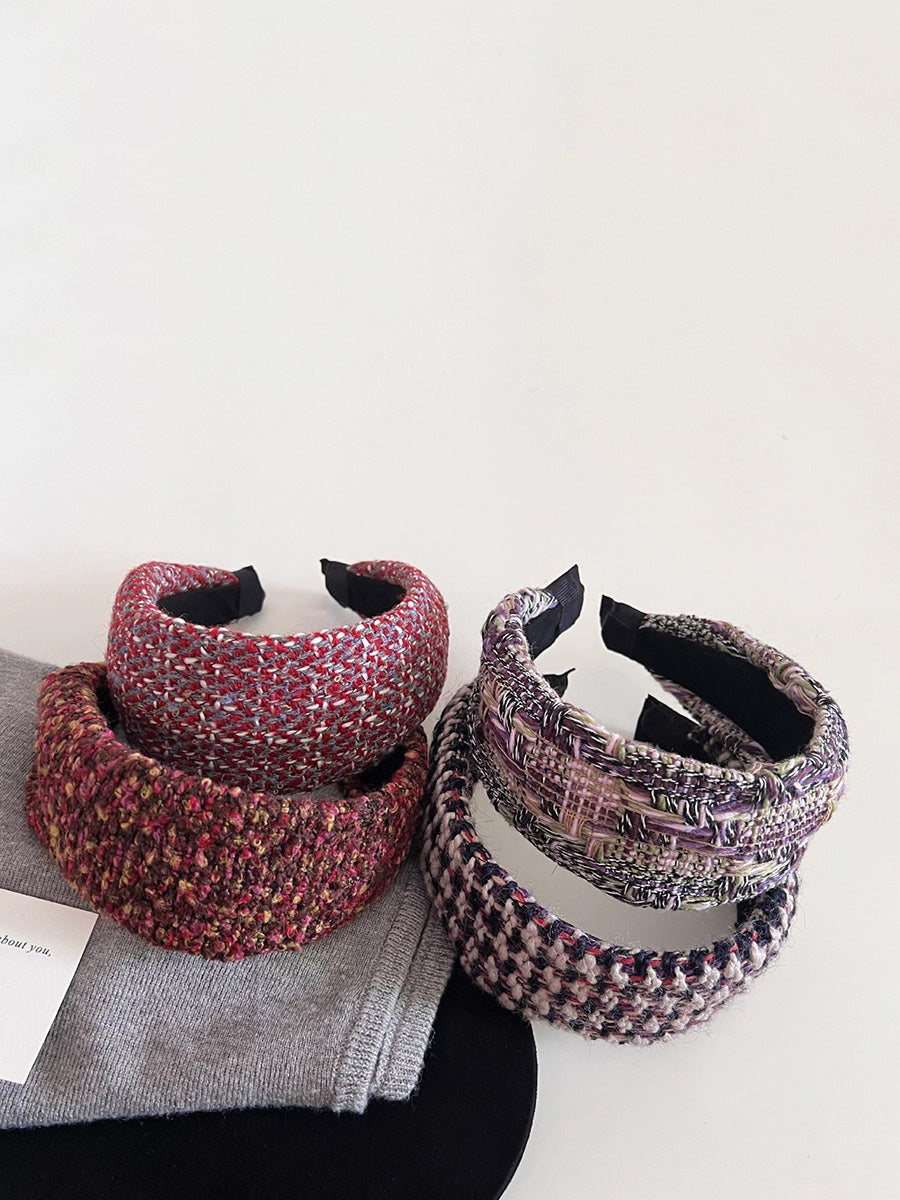 4 Pieces Women Vintage Weave Wide Hair Brand