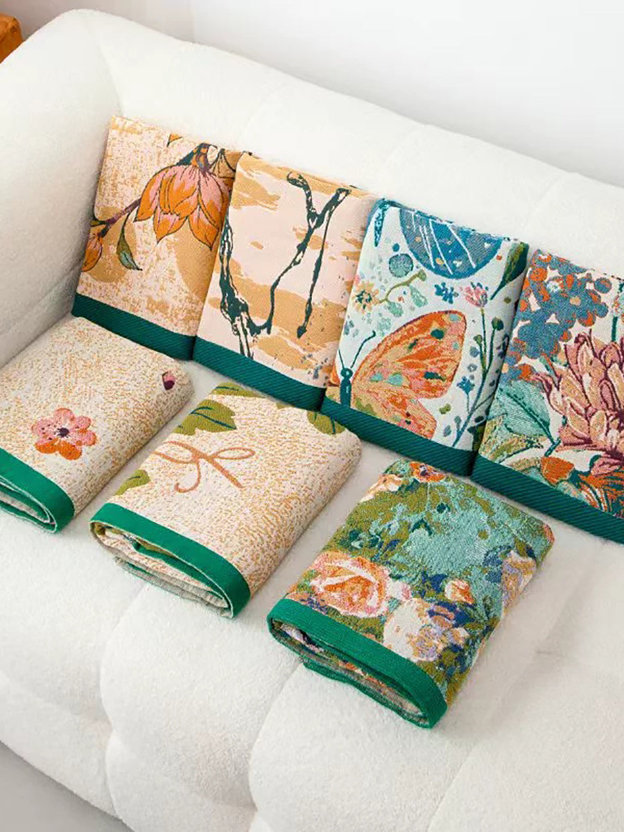 100%Cotton Flower Jacquard Adult Bath Towel