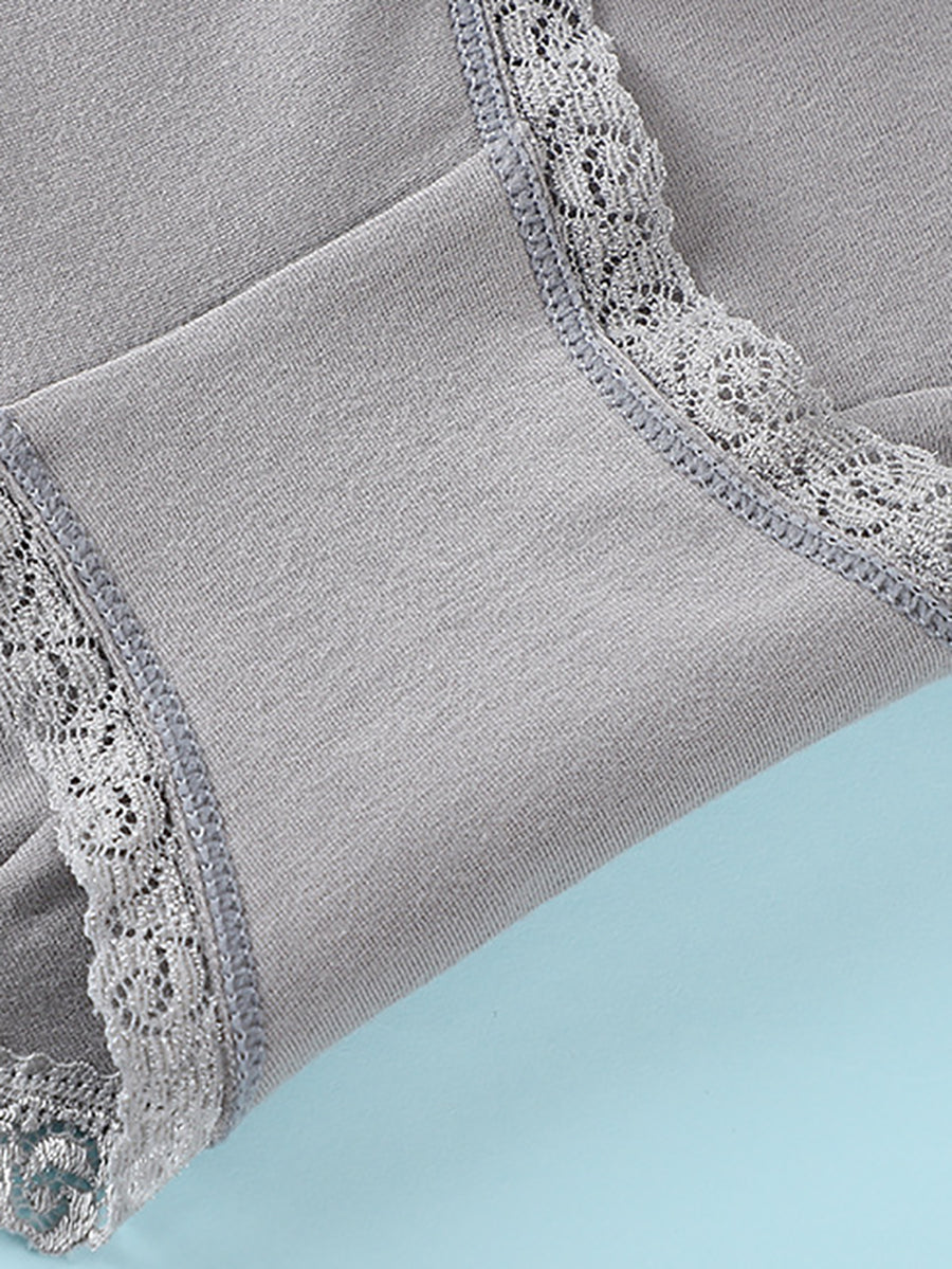 4 Pieces Women Artsy Lace High Waist Underwear