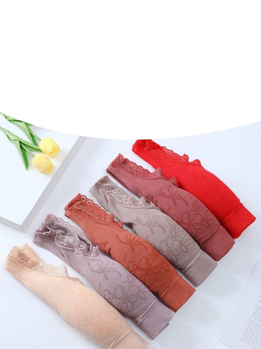 4 Pieces Women Artsy Flower One-piece Bra
