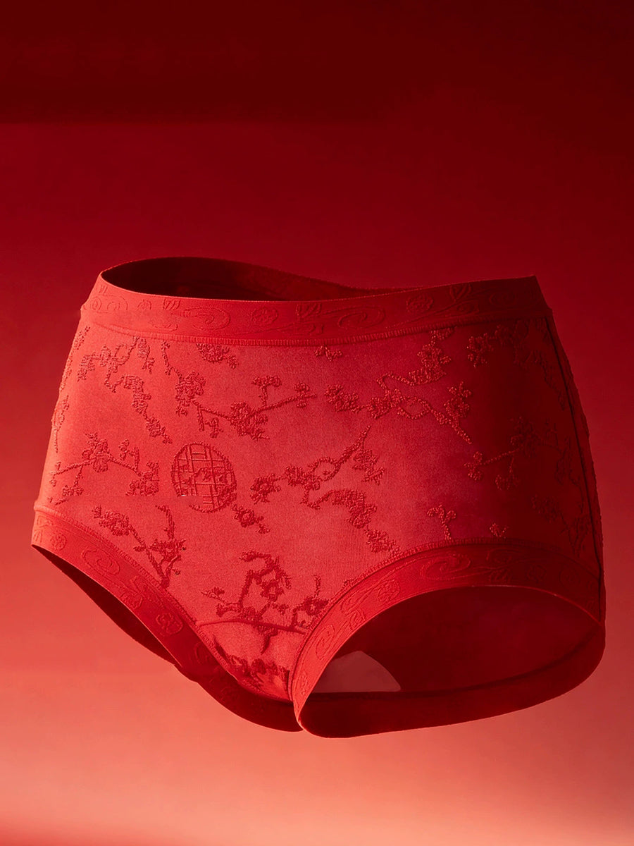 3 Pieces Women Artsy Jacquard High Waist Underwear