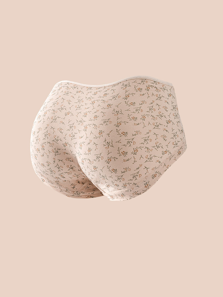 4 Pieces Women Artsy Floral High Waist Underwear