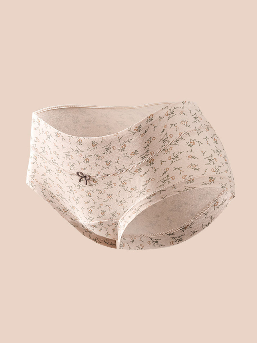4 Pieces Women Artsy Floral High Waist Underwear