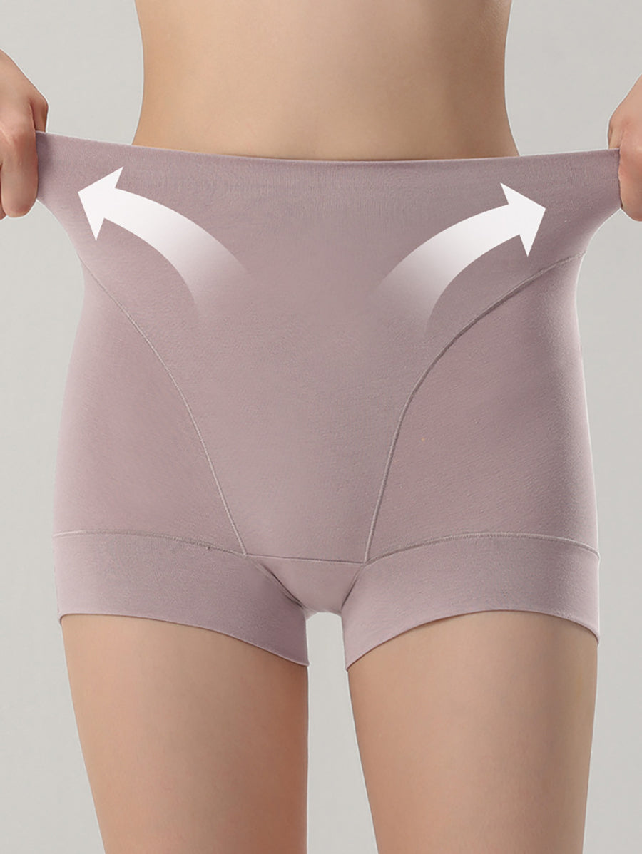 2 Pieces Women Artsy Pure Color High Waist Underwear