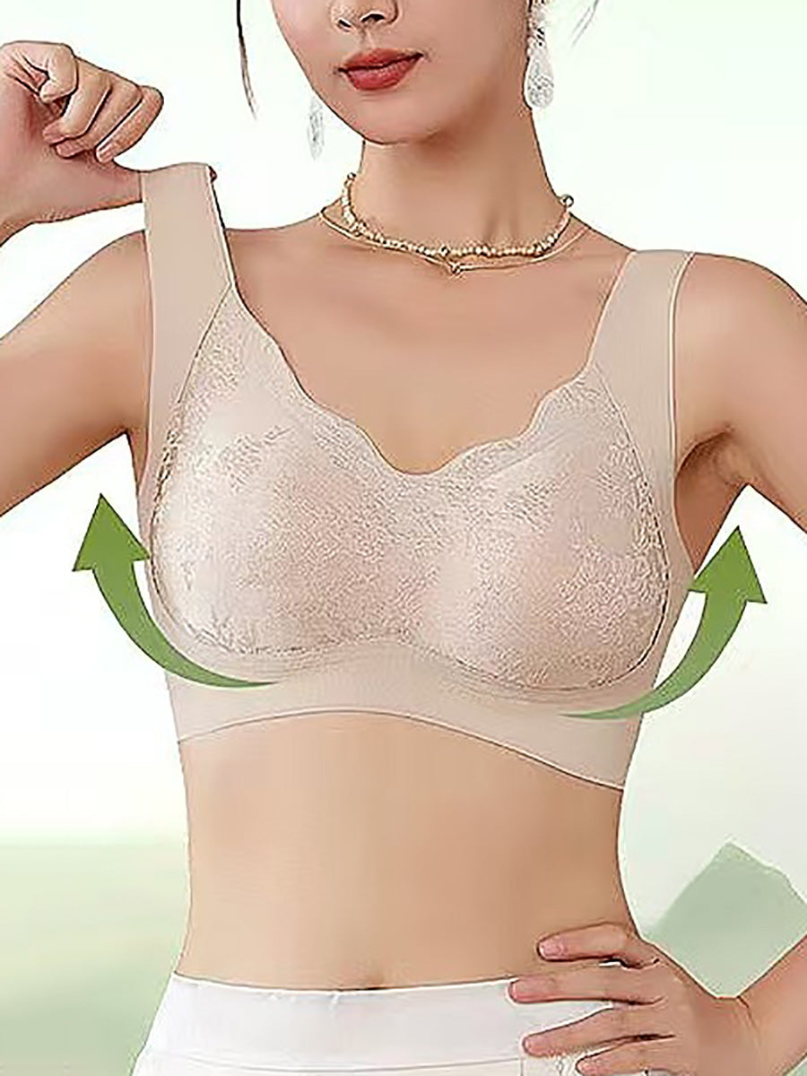 2 Pieces Women Casual Bamboo One-piece Wireless Bra