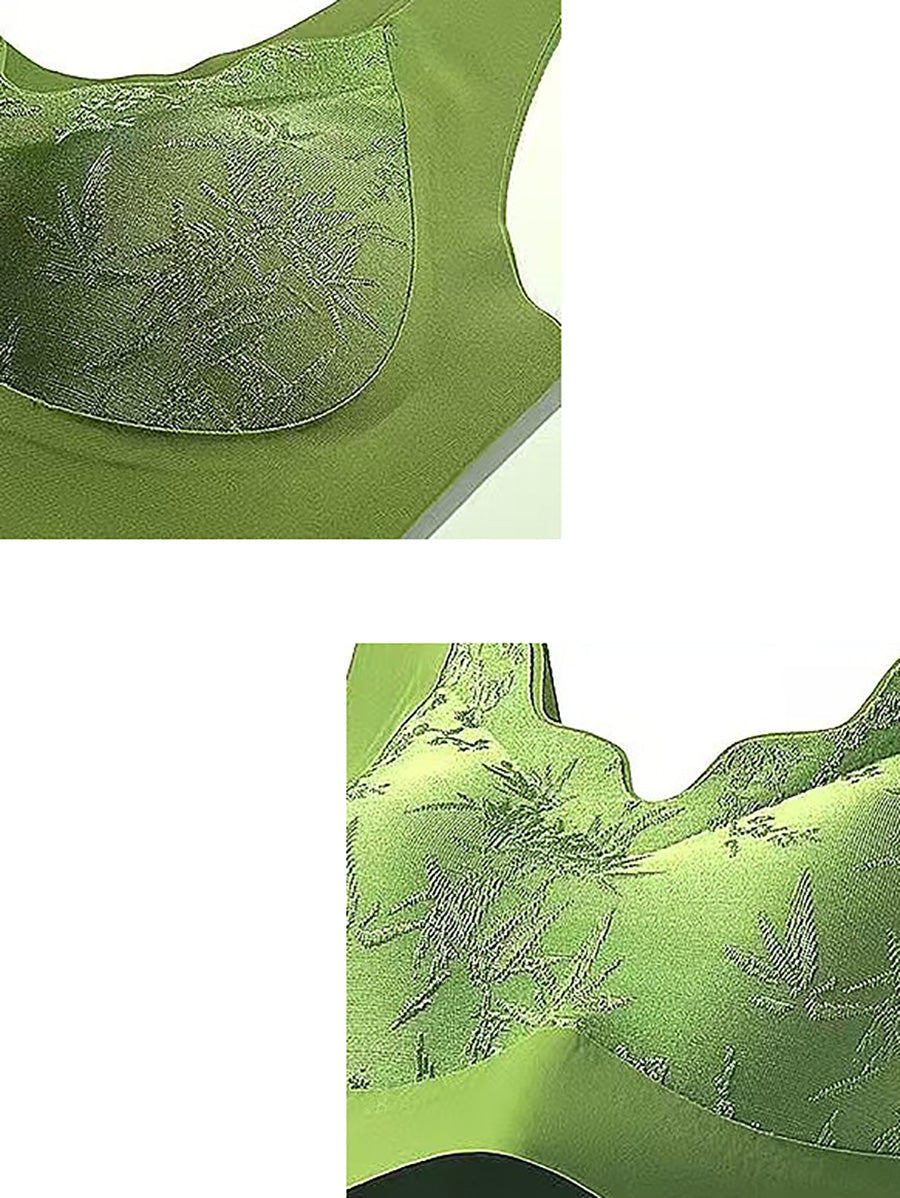 2 Pieces Women Casual Bamboo One-piece Wireless Bra