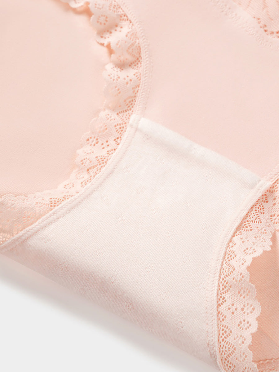 4 Pieces Women Artsy Lace High Waist Underwear
