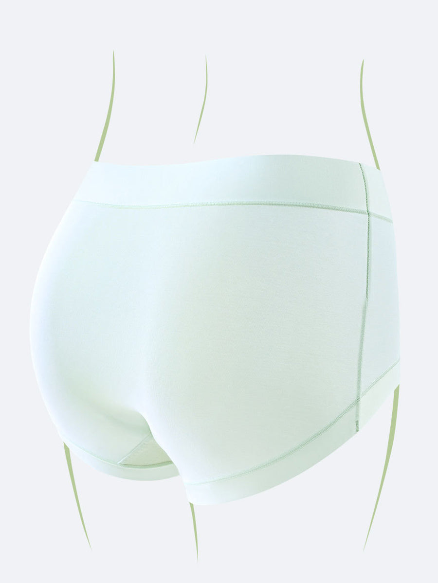 4 Pieces Women Artsy Pure Color High Waist Underwear