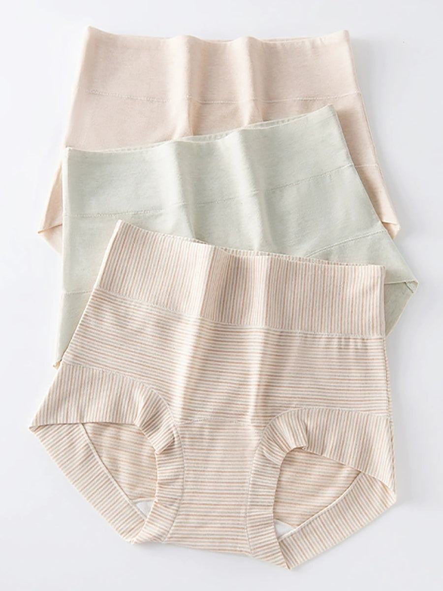 3 Pieces Women Casual High Waist Underwear