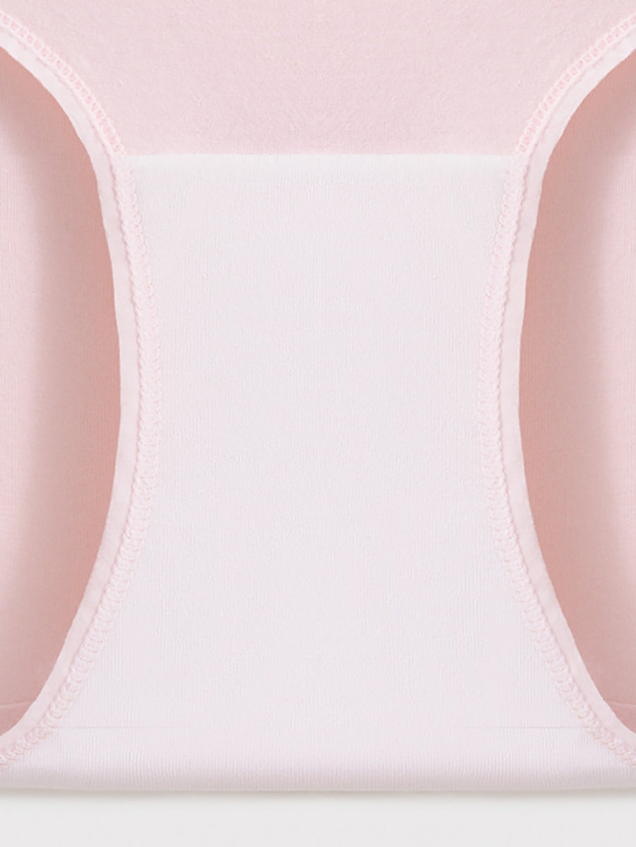 4 Pieces Women Casual Pure Color High Waist Underwear