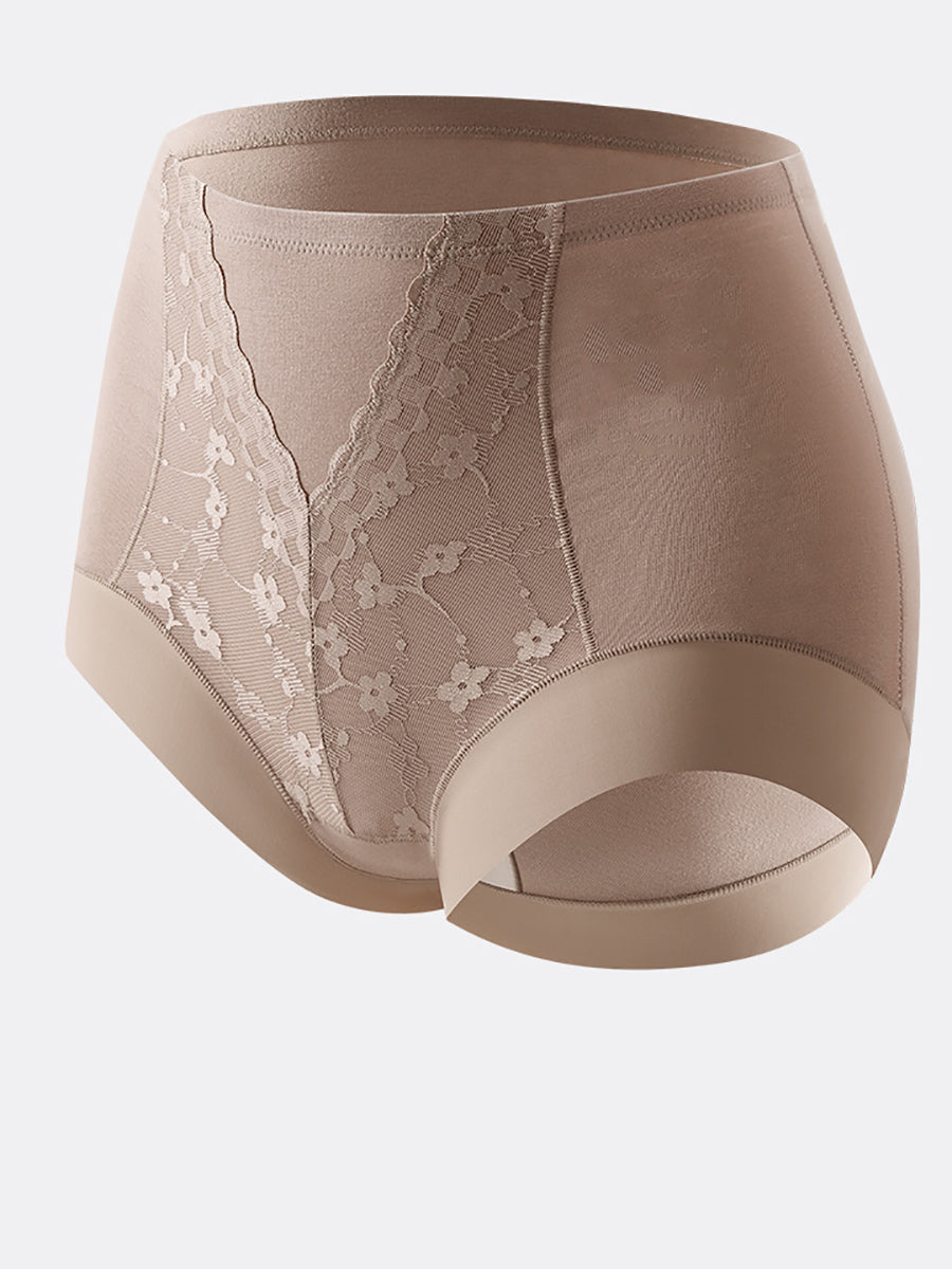 4 Pieces Women Artsy Lace High Waist Underwear