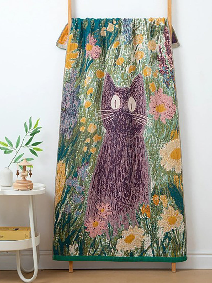 100%Cotton Flower Jacquard Adult Bath Towel