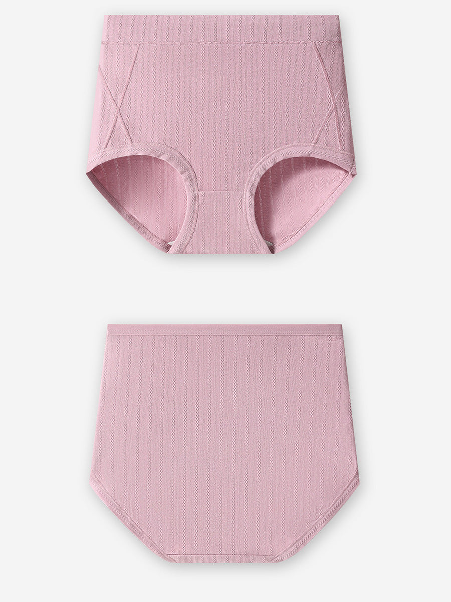 5 Pieces Women Casual Pure Color High Waist Underwear