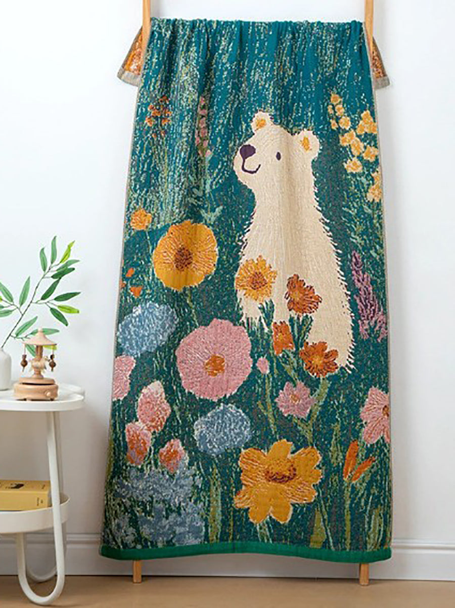 100%Cotton Flower Jacquard Adult Bath Towel
