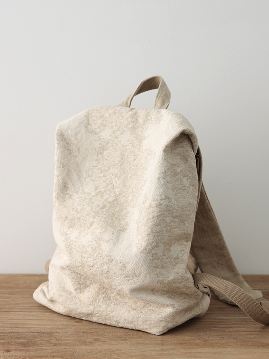 Artistic Cotton-linen Large Capacity Backpack