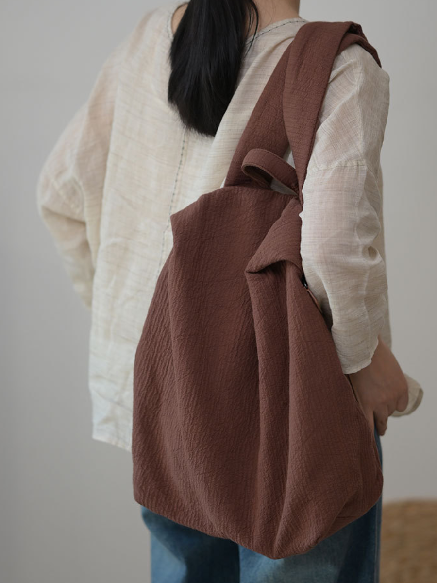 Artistic Cotton-linen Large Capacity Backpack