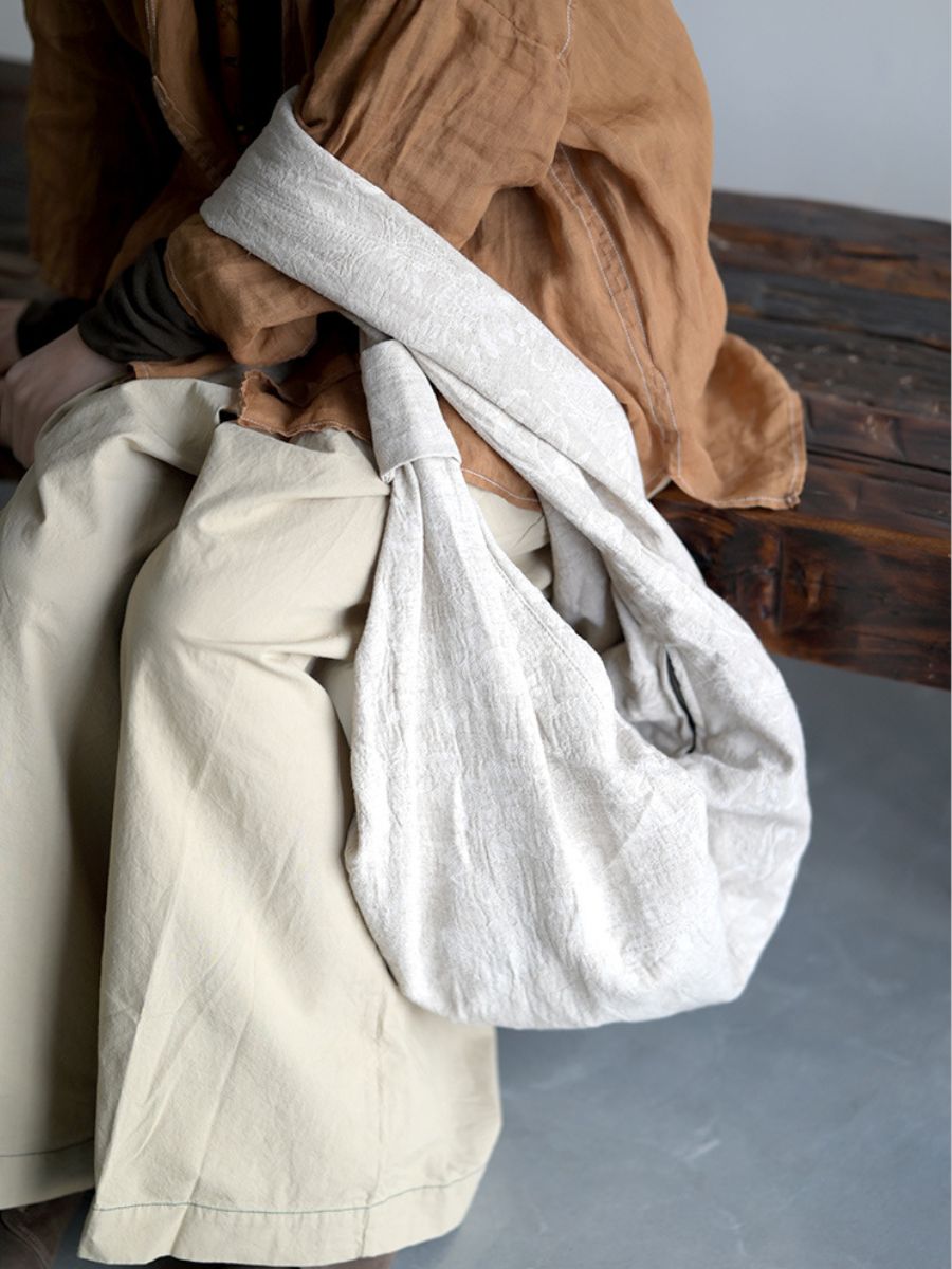Casual Ethnic Jacquard Large Capacity Crossbody Bag