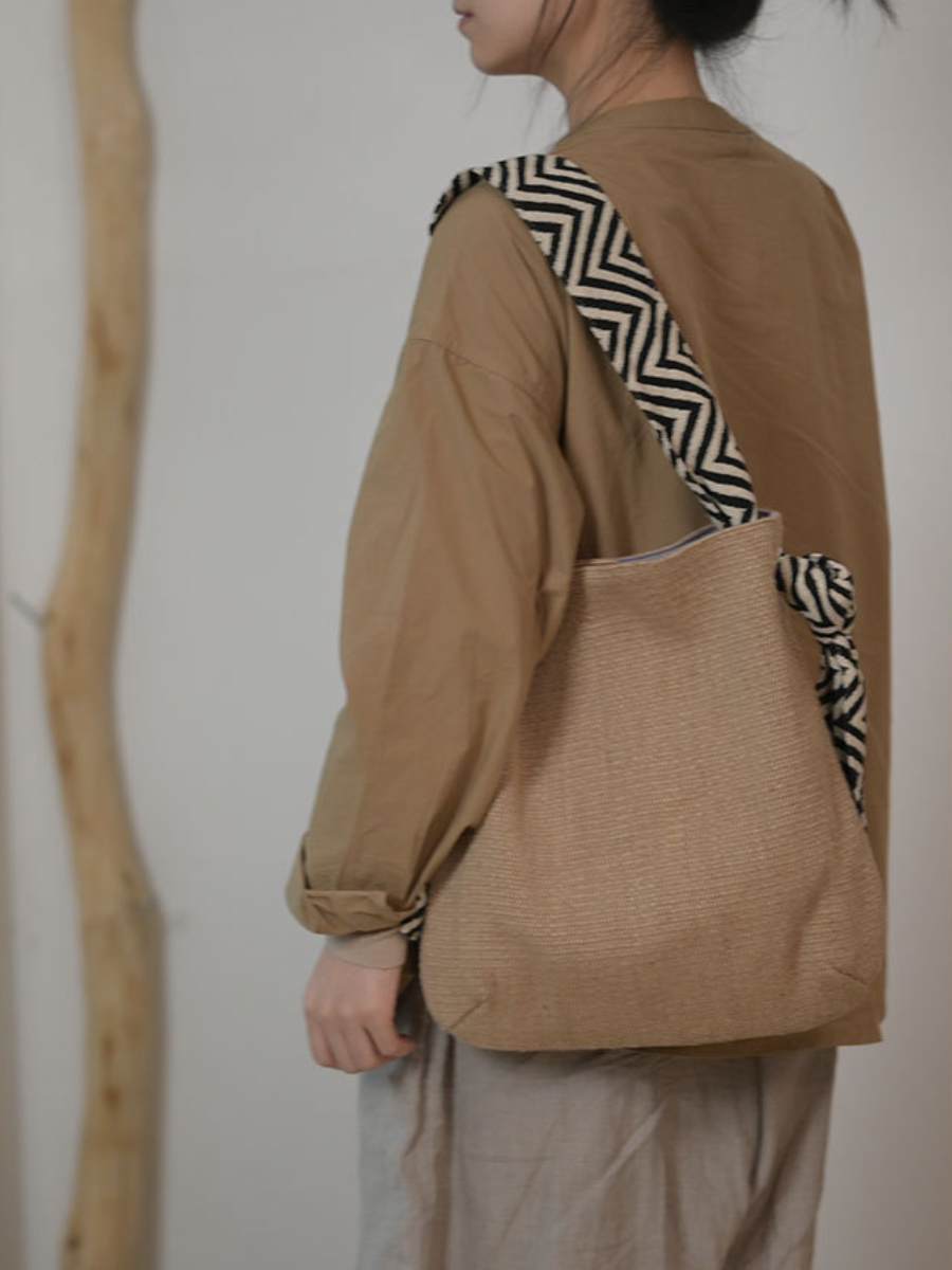 Artistic Hessian Shoulder Bag Main image