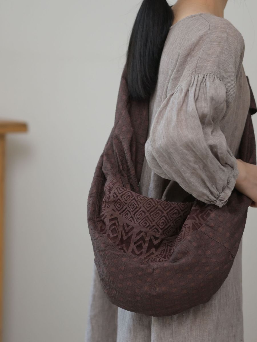 Casual Ethnic Jacquard Large Capacity Crossbody Bag