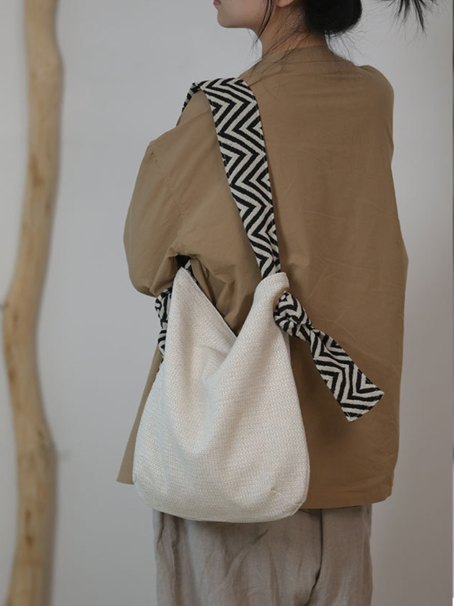 Artistic Hessian Shoulder Bag Secondary image