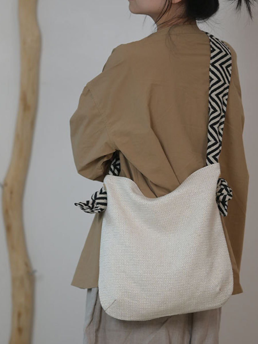 Artistic Hessian Shoulder Bag