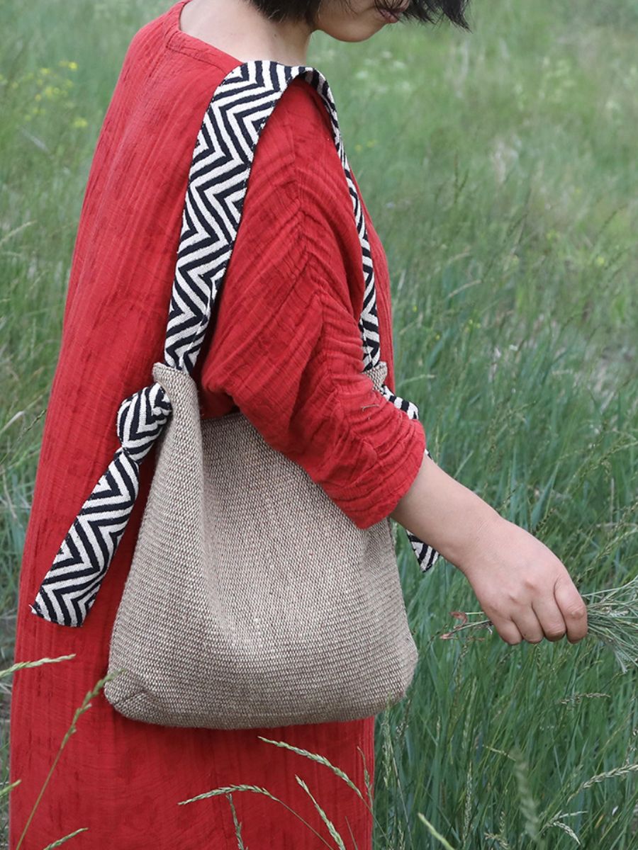 Artistic Hessian Shoulder Bag