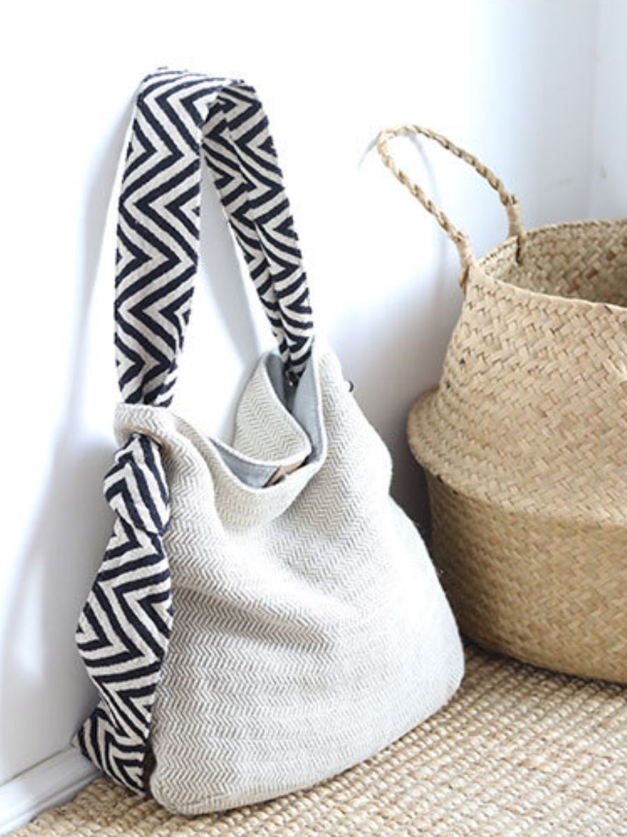 Artistic Hessian Shoulder Bag