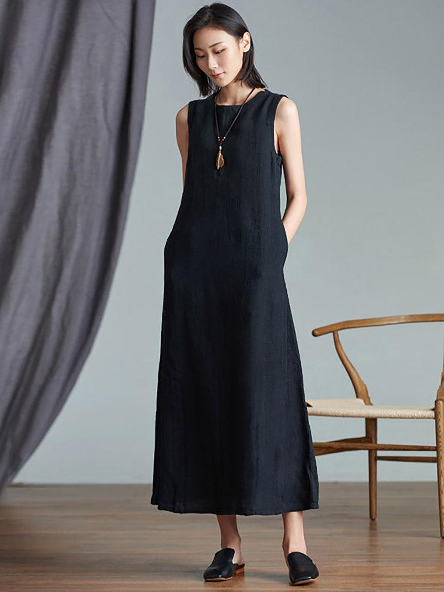 Plus Size S-Shaped Curve Spliced Solid Color Dress