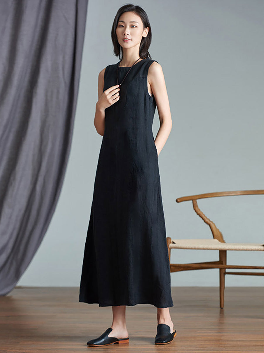 Plus Size S-Shaped Curve Spliced Solid Color Dress