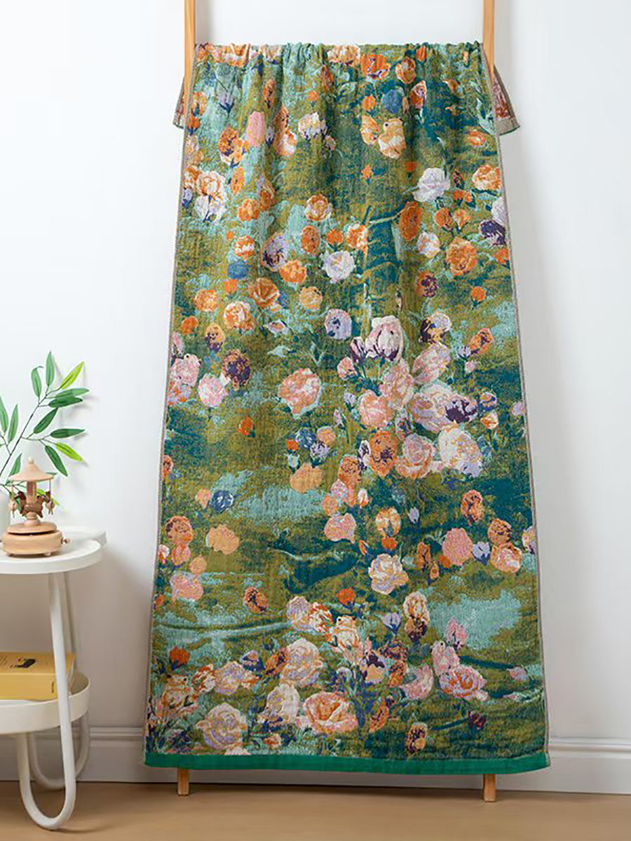 100%Cotton Flower Jacquard Adult Bath Towel