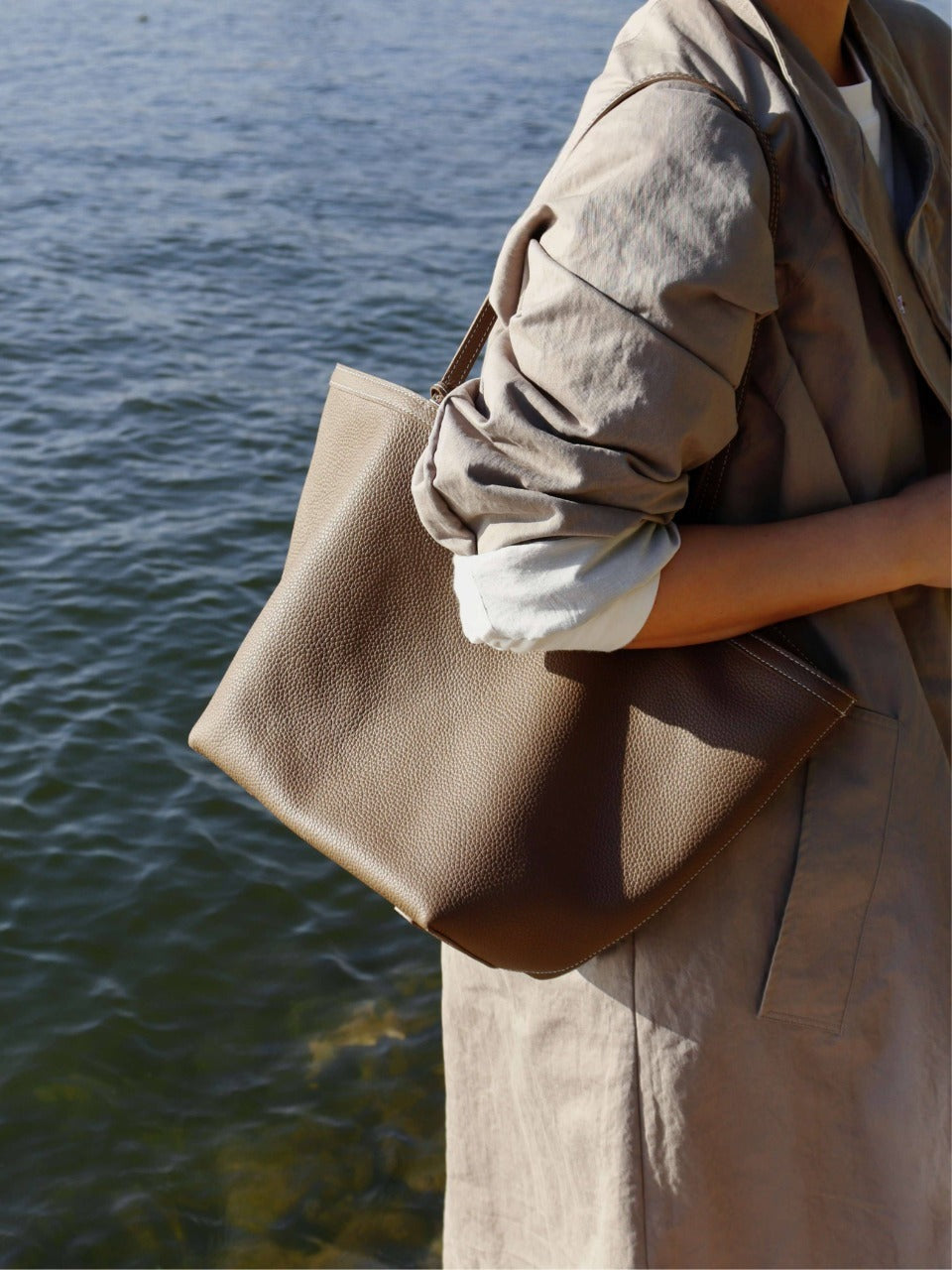 2 in 1 Leather Tote Bag