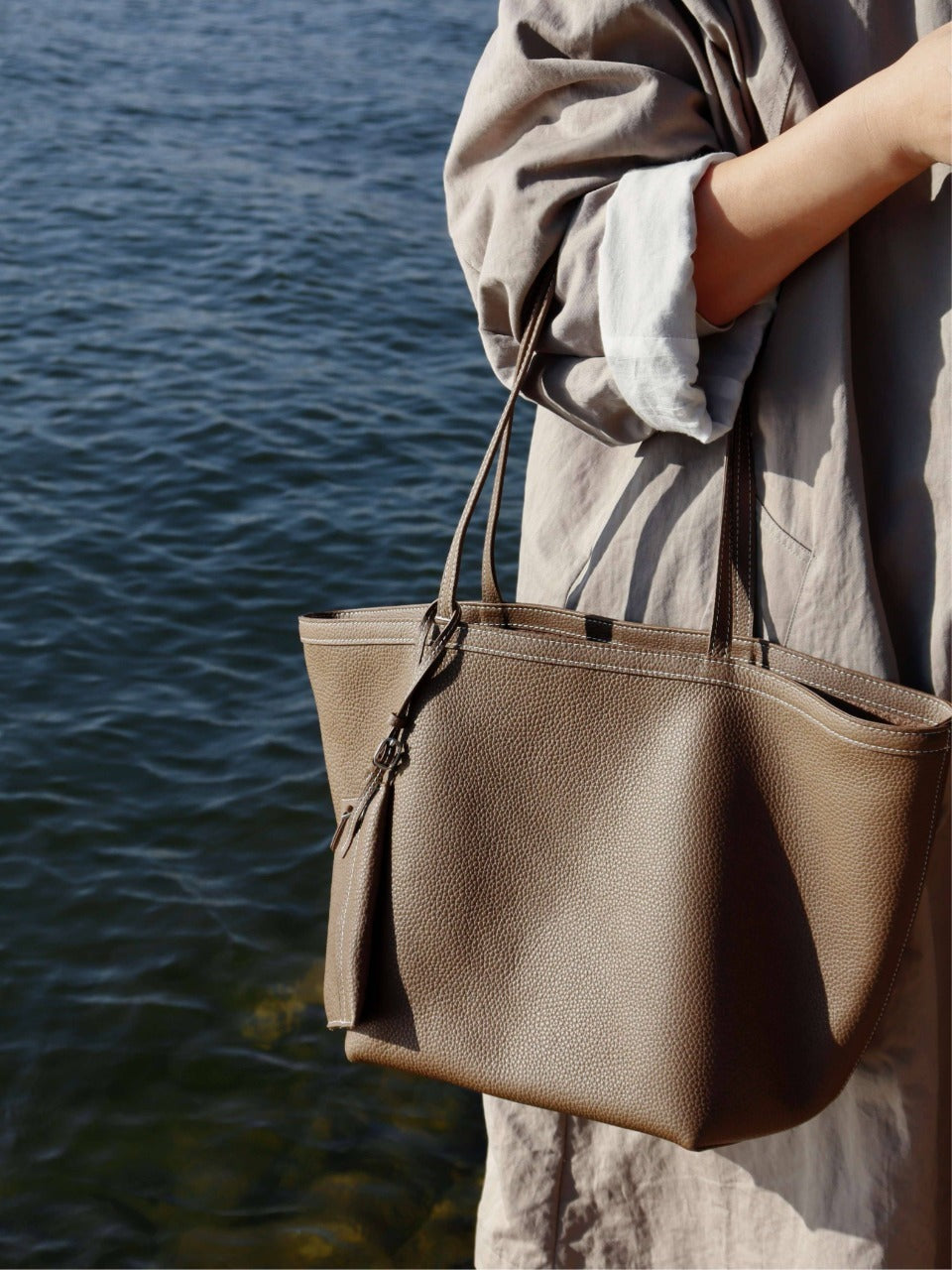 2 in 1 Leather Tote Bag