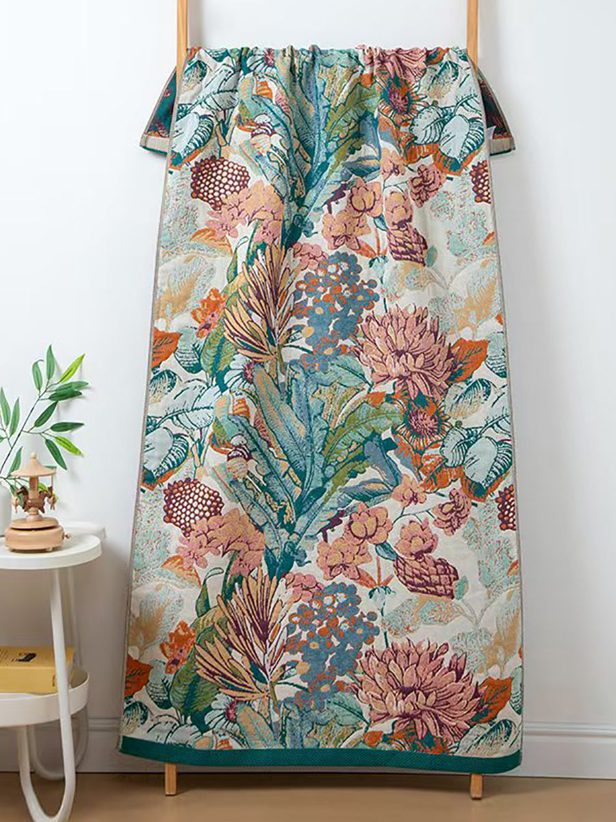 100%Cotton Flower Jacquard Adult Bath Towel